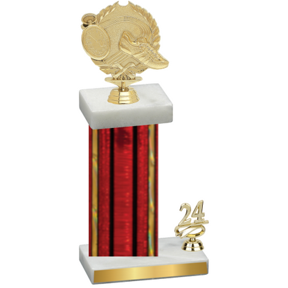 Accented Single Red Glacier Year Running Trophy