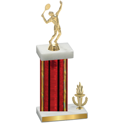 Accented Single Red Glacier Victory Tennis Trophy