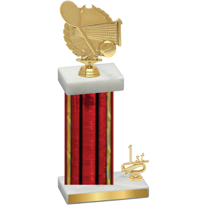 Accented Single Red Glacier First Place Tennis Trophy