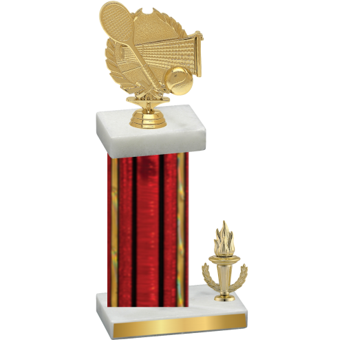 Accented Single Red Glacier Victory Tennis Trophy