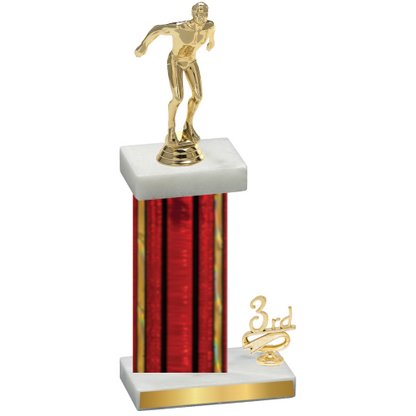 Accented Single Red Glacier Third Place Swimming Trophy