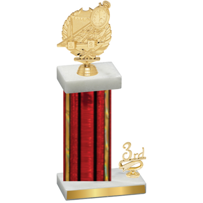 Accented Single Red Glacier Third Place Swimming Trophy