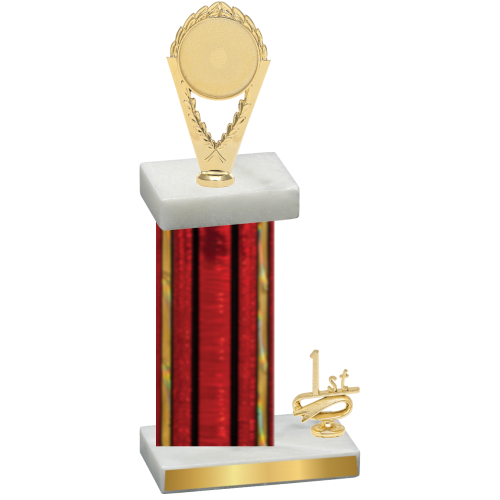 Accented Single Red Glacier First Place Insert Trophy