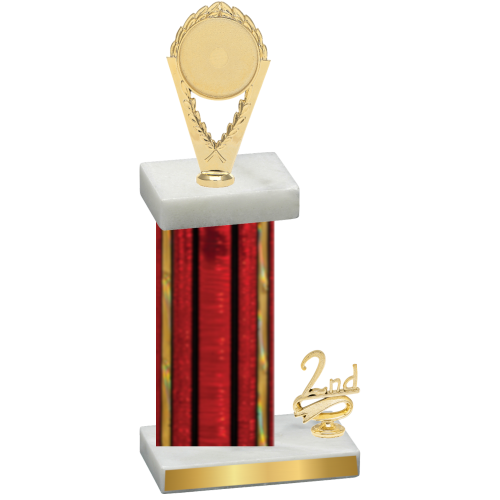 Accented Single Red Glacier Second Place Insert Trophy