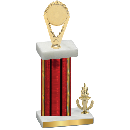 Accented Single Red Glacier Victory Insert Trophy