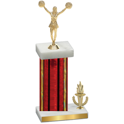 Accented Single Red Glacier Victory Cheerleading Trophy