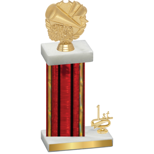 Accented Single Red Glacier First Place Cheerleading Trophy