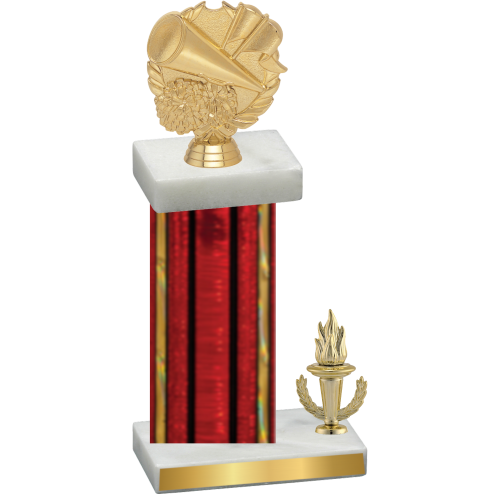 Accented Single Red Glacier Victory Cheerleading Trophy