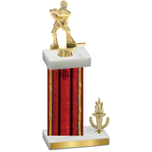 Accented Single Red Glacier Victory Hockey Trophy