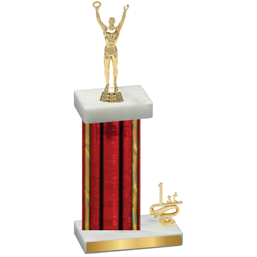 Accented Single Red Glacier First Place Victory Trophy