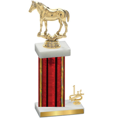 Accented Single Red Glacier First Place Horses Trophy