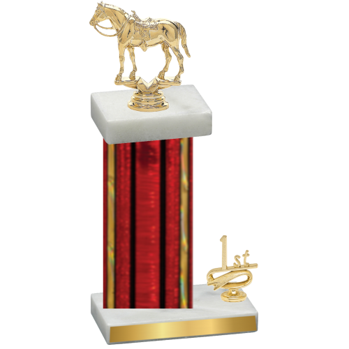 Accented Single Red Glacier First Place Horses Trophy