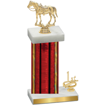 Accented Single Red Glacier First Place Horses Trophy