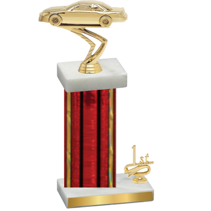 Accented Single Red Glacier First Place Cars Trophy