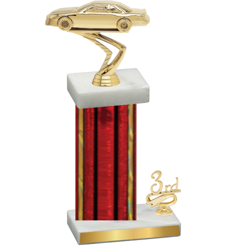 Accented Single Red Glacier Third Place Cars Trophy