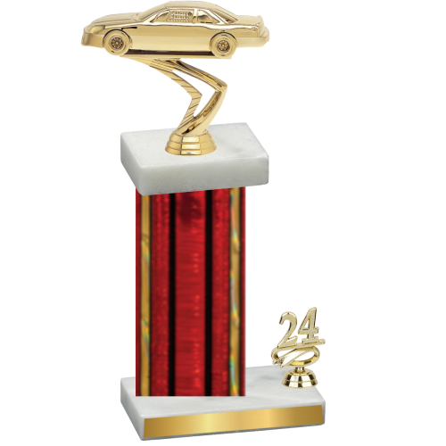 Accented Single Red Glacier Year Cars Trophy