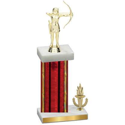Accented Single Red Glacier Victory Archery Trophy
