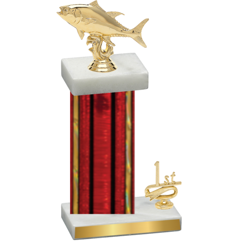 Accented Single Red Glacier First Place Fishing Trophy