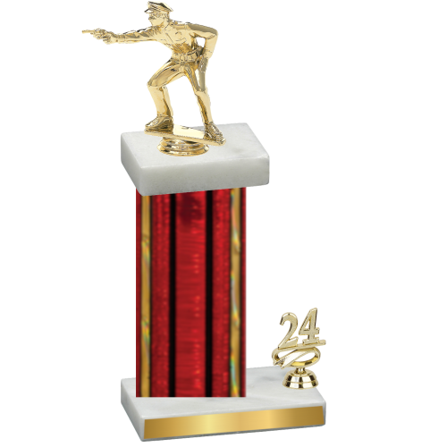 Accented Single Red Glacier Year Shooter Trophy