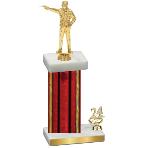 Accented Single Red Glacier Year Shooter Trophy