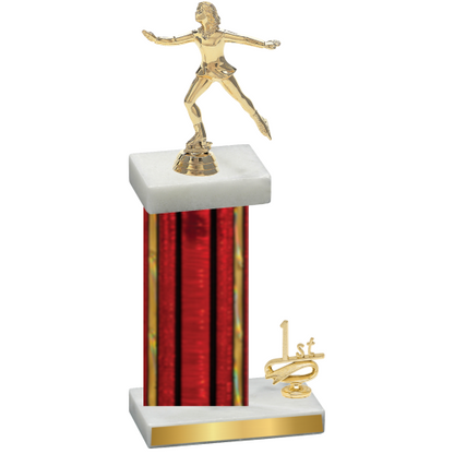 Accented Single Red Glacier First Place Skater Trophy