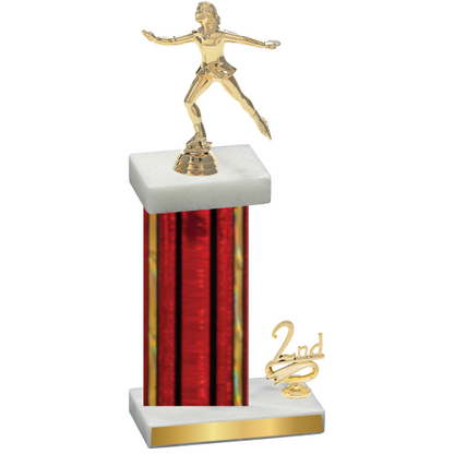 Accented Single Red Glacier Second Place Skater Trophy