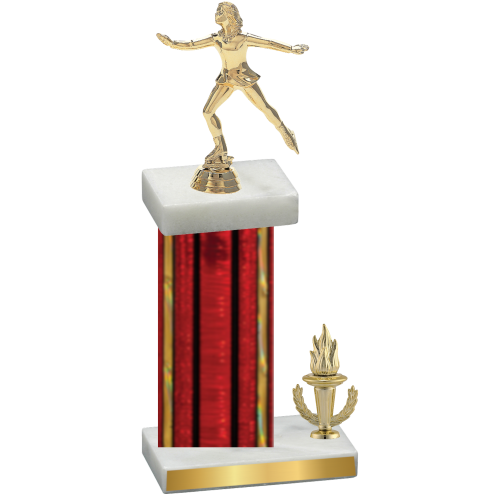 Accented Single Red Glacier Victory Skater Trophy