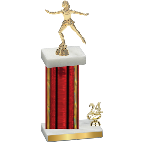 Accented Single Red Glacier Year Skater Trophy