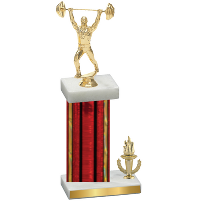 Accented Single Red Glacier Victory Weights Trophy