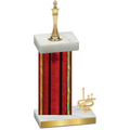 Accented Single Red Glacier First Place Chess Trophy