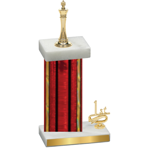 Accented Single Red Glacier First Place Chess Trophy