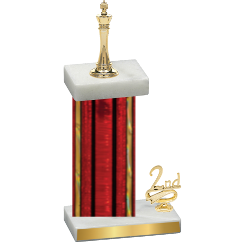 Accented Single Red Glacier Second Place Chess Trophy