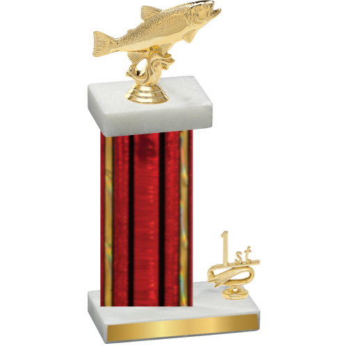 Accented Single Red Glacier First Place Fishing Trophy