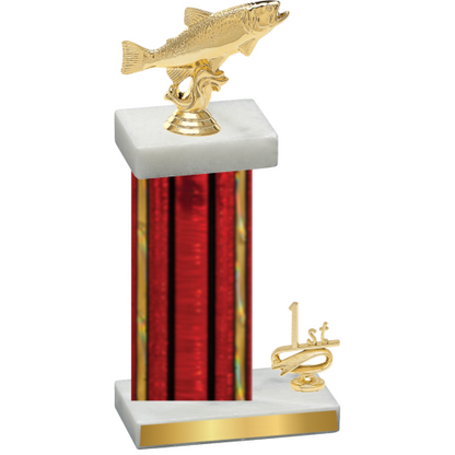 Accented Single Red Glacier First Place Fishing Trophy