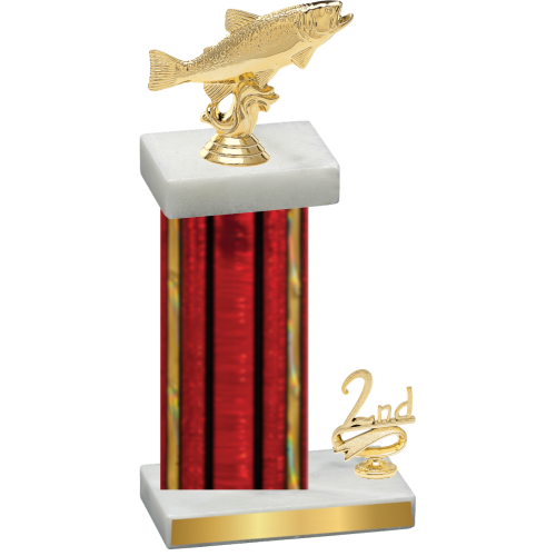 Accented Single Red Glacier Second Place Fishing Trophy