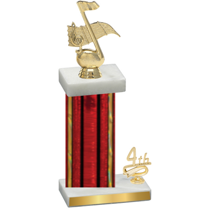 Accented Single Red Glacier Fourth Place Music Trophy