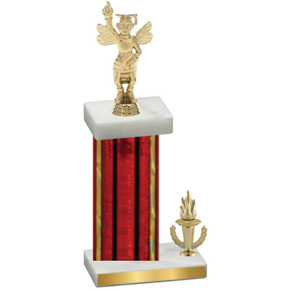 Accented Single Red Glacier Victory Academics Trophy