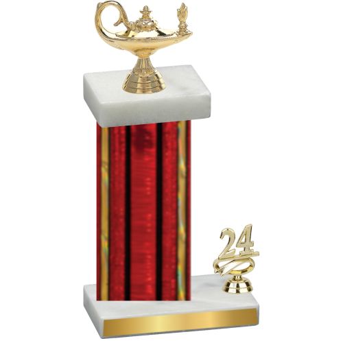 Accented Single Red Glacier Year Academics Trophy