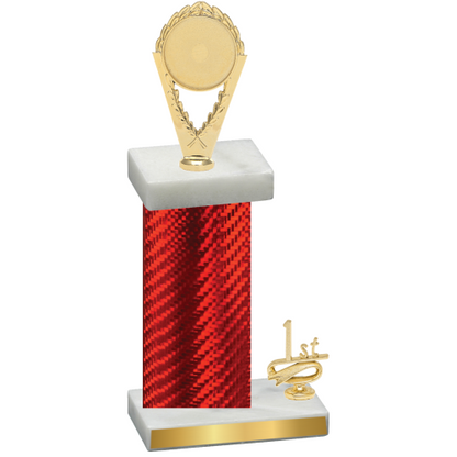 Accented Single Red Carbon Fiber First Place Insert Trophy