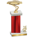 Accented Single Red Carbon Fiber Year Cars Trophy