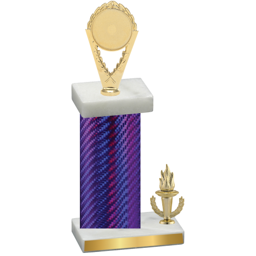 Accented Single Purple Carbon Fiber Victory Insert Trophy