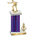 Accented Single Purple Carbon Fiber Victory Shooter Trophy
