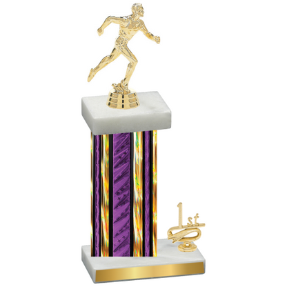 Accented Single Purple Glacier First Place Running Trophy