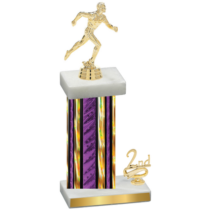 Accented Single Purple Glacier Second Place Running Trophy