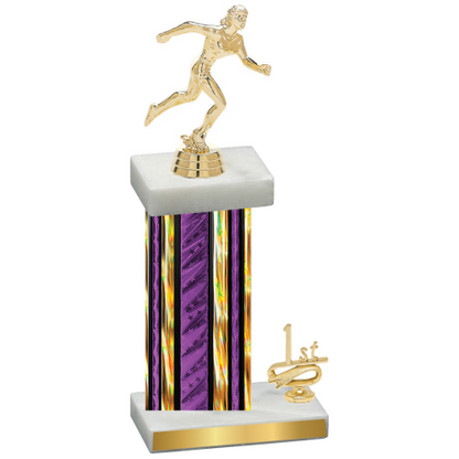 Accented Single Purple Glacier First Place Running Trophy