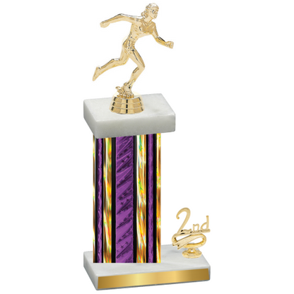 Accented Single Purple Glacier Second Place Running Trophy