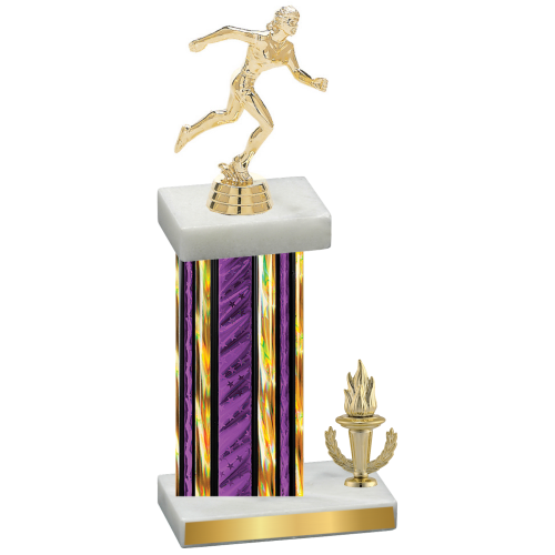 Accented Single Purple Glacier Victory Running Trophy