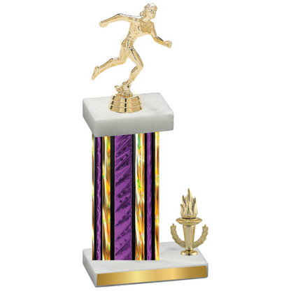 Accented Single Purple Glacier Victory Running Trophy