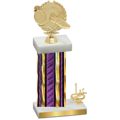 Accented Single Purple Glacier First Place Running Trophy