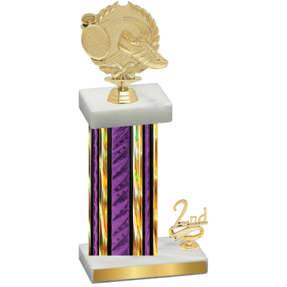 Accented Single Purple Glacier Second Place Running Trophy